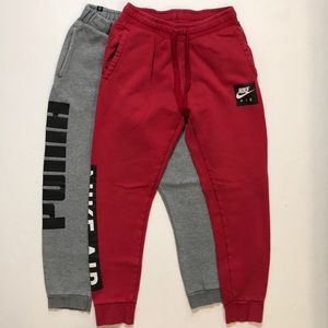 Lot of 2 NIKE and PUMA JOGGERS